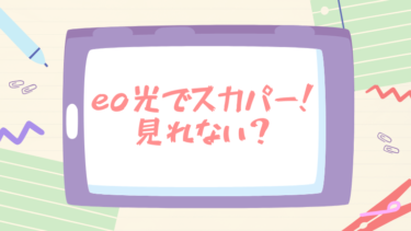 eo光でスカパー！は見れない？CS視聴方法を解説！